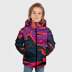 Куртка зимняя для мальчика Текстура масляное пятно, цвет: 3D-светло-серый — фото 2