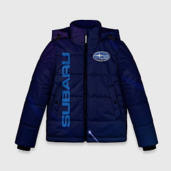 Куртка зимняя для мальчика Subaru Абстракция, цвет: 3D-светло-серый