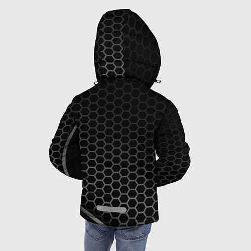 Зимняя куртка для мальчика Lamborghini карбон / 3D-Светло-серый – фото 4