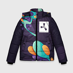 Куртка зимняя для мальчика Rust graffity splash, цвет: 3D-черный