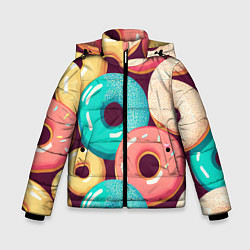 Куртка зимняя для мальчика Пончики и только пончики, цвет: 3D-светло-серый