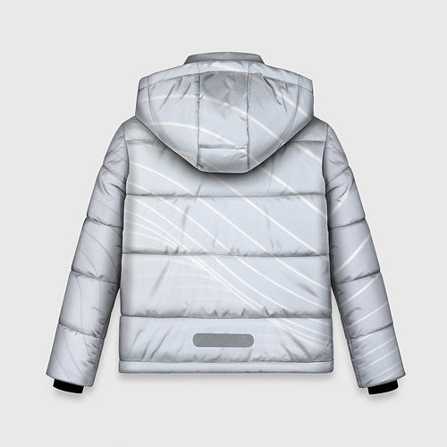 Зимняя куртка для мальчика Серый фон и белые линии / 3D-Красный – фото 2