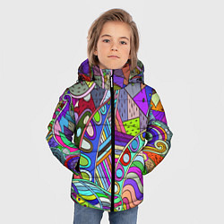 Куртка зимняя для мальчика Детский красочный узор, цвет: 3D-светло-серый — фото 2