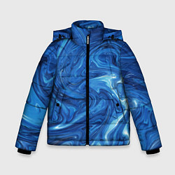 Куртка зимняя для мальчика Волновые разводы на поверхности воды, цвет: 3D-красный