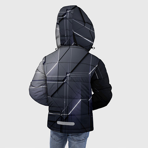 Зимняя куртка для мальчика Рельефные фигуры / 3D-Светло-серый – фото 4