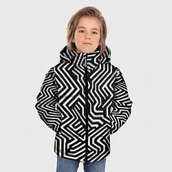 Куртка зимняя для мальчика Гипнотические узоры, цвет: 3D-светло-серый — фото 2