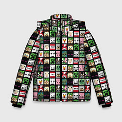 Куртка зимняя для мальчика Minecraft: characters, цвет: 3D-светло-серый