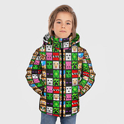 Куртка зимняя для мальчика Minecraft - characters, цвет: 3D-черный — фото 2