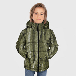 Куртка зимняя для мальчика Кора дуба - текстура, цвет: 3D-красный — фото 2