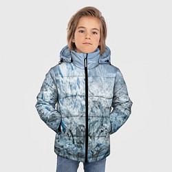 Куртка зимняя для мальчика Ледяные горы со снегом, цвет: 3D-черный — фото 2