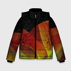 Зимняя куртка для мальчика Абстрактная ассиметричная оранжевая волна
