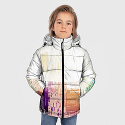 Куртка зимняя для мальчика Пиксельнaя абстракция, цвет: 3D-красный — фото 2