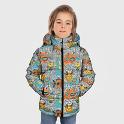 Куртка зимняя для мальчика Фантастические животные, цвет: 3D-черный — фото 2