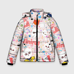 Куртка зимняя для мальчика Skzoo Jinniret pattern cartoon avatar, цвет: 3D-черный