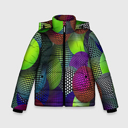 Зимняя куртка для мальчика Трехмерные разноцветные шары