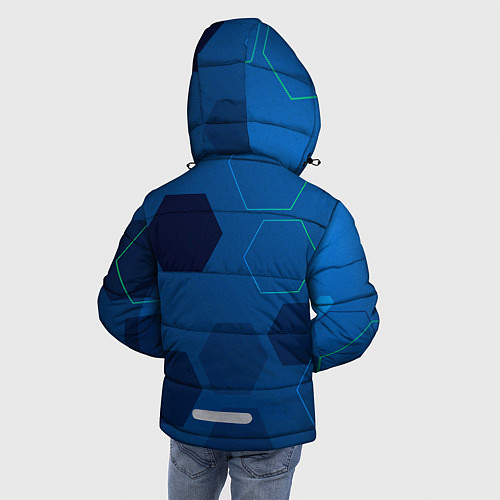 Зимняя куртка для мальчика PSG абстракция / 3D-Светло-серый – фото 4