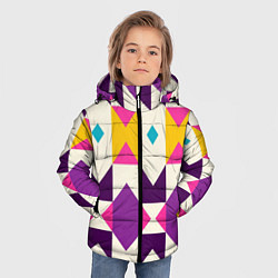 Куртка зимняя для мальчика Геометрический цветной орнамент, цвет: 3D-красный — фото 2