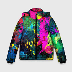 Зимняя куртка для мальчика Разноцветные кляксы красов