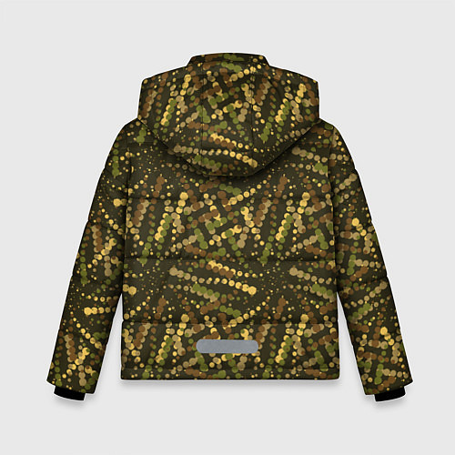 Зимняя куртка для мальчика Милитари горошек разноцветный / 3D-Светло-серый – фото 2