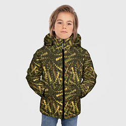 Куртка зимняя для мальчика Милитари горошек разноцветный, цвет: 3D-светло-серый — фото 2