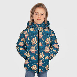 Куртка зимняя для мальчика Совушки в ночи, цвет: 3D-светло-серый — фото 2