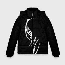 Куртка зимняя для мальчика Силуэт девушки Кучики Рукия, цвет: 3D-черный