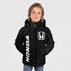 Куртка зимняя для мальчика Honda карбоновый фон, цвет: 3D-черный — фото 2