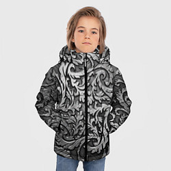 Куртка зимняя для мальчика Стальные узоры, цвет: 3D-светло-серый — фото 2