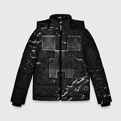 Куртка зимняя для мальчика Minecraft black, цвет: 3D-светло-серый