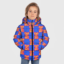 Куртка зимняя для мальчика Зомбилэнд Сага Месть лого, цвет: 3D-черный — фото 2