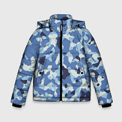Куртка зимняя для мальчика Камуфляж ВМФ цифра крупный, цвет: 3D-светло-серый