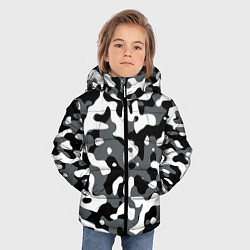 Куртка зимняя для мальчика Камуфляж Concrete Jungle, цвет: 3D-черный — фото 2