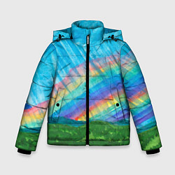 Зимняя куртка для мальчика Летний дождь радуга