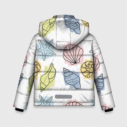 Зимняя куртка для мальчика Морские обитатели / 3D-Светло-серый – фото 2