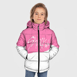 Куртка зимняя для мальчика Stray Kids pink and white, цвет: 3D-светло-серый — фото 2