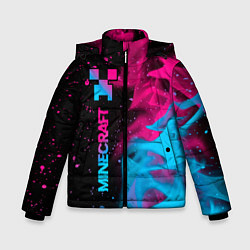 Зимняя куртка для мальчика Minecraft - neon gradient: по-вертикали