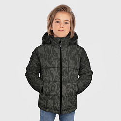 Куртка зимняя для мальчика The dark flowers, цвет: 3D-светло-серый — фото 2