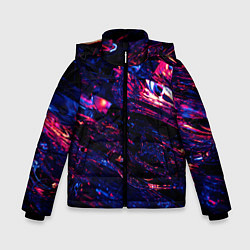 Куртка зимняя для мальчика Отражающие сплетенные нити, цвет: 3D-черный