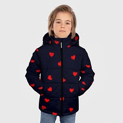 Куртка зимняя для мальчика Сердечки, цвет: 3D-красный — фото 2