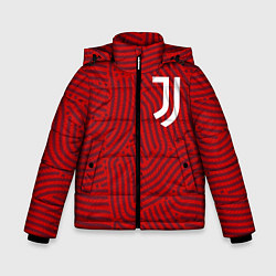 Куртка зимняя для мальчика Juventus отпечатки, цвет: 3D-красный