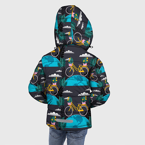 Зимняя куртка для мальчика Велопрогулка / 3D-Светло-серый – фото 4