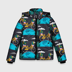 Куртка зимняя для мальчика Велопрогулка, цвет: 3D-светло-серый