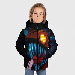 Куртка зимняя для мальчика Ярость человека бензопилы - Дэнджи, цвет: 3D-светло-серый — фото 2