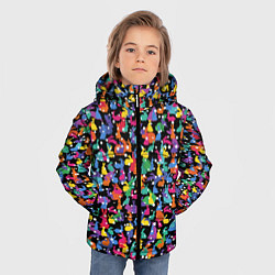Куртка зимняя для мальчика Разноцветные кролики, цвет: 3D-красный — фото 2