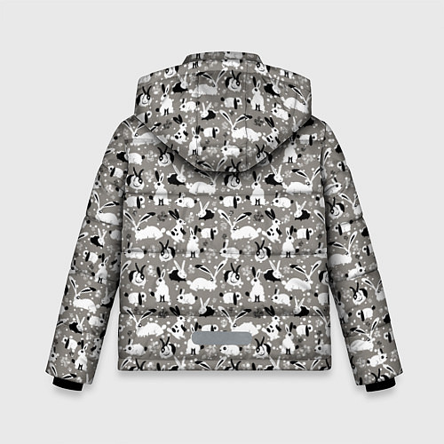 Зимняя куртка для мальчика Кролики пятнистые / 3D-Красный – фото 2