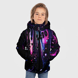 Куртка зимняя для мальчика Фиолетовая вода и краски, цвет: 3D-красный — фото 2
