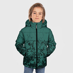 Куртка зимняя для мальчика Абстрактный черно-зеленый, цвет: 3D-черный — фото 2