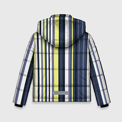 Зимняя куртка для мальчика Абстрактные разноцветные линии / 3D-Светло-серый – фото 2
