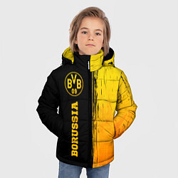 Куртка зимняя для мальчика Borussia - gold gradient: по-вертикали, цвет: 3D-черный — фото 2
