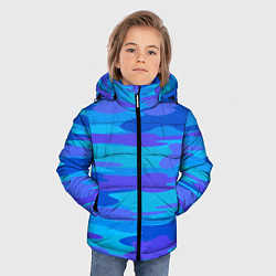 Куртка зимняя для мальчика Абстракция милитари сине-голубой, цвет: 3D-светло-серый — фото 2